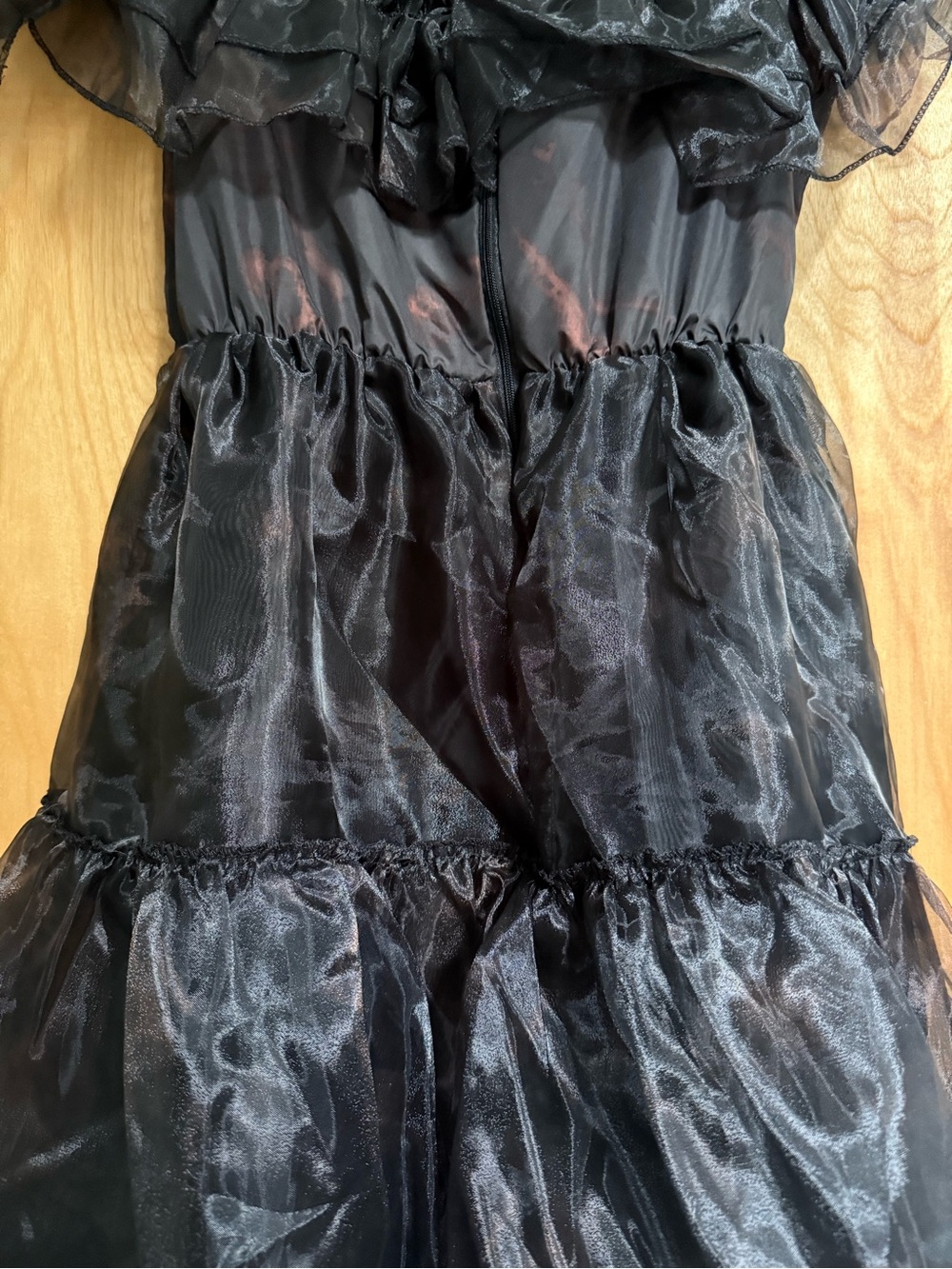 NWOT Child Large Wednesday Addams Prom Dress Halloween Costume Rave’N Dance - Picture 8 of 16
